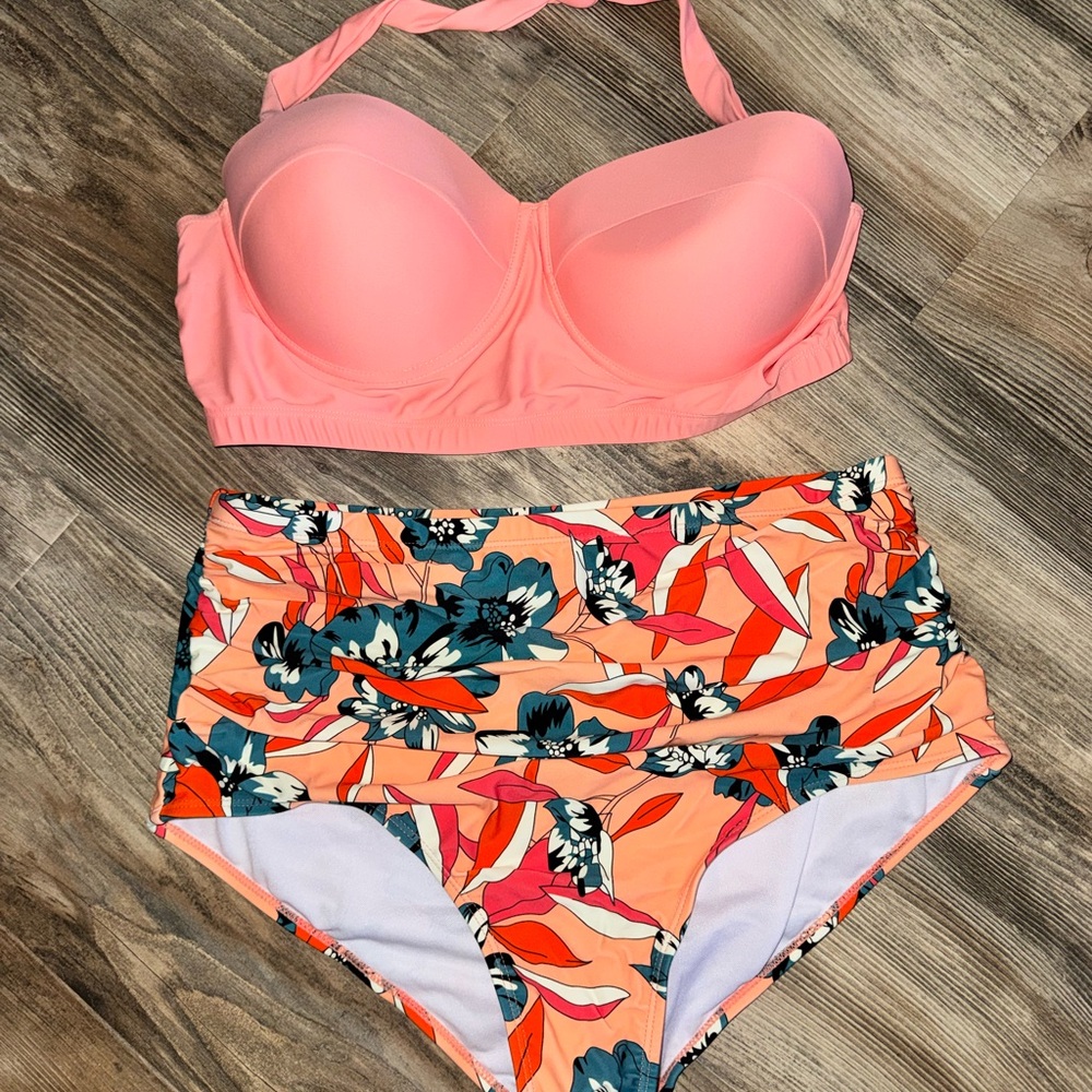 Floral Pink Bikini Set